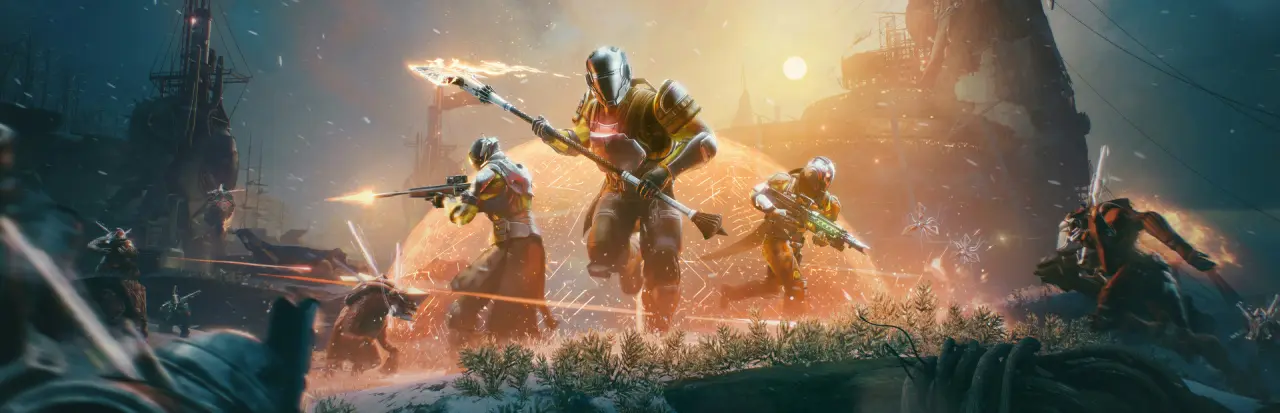 Destiny 2 sci-fi Guardians in combat