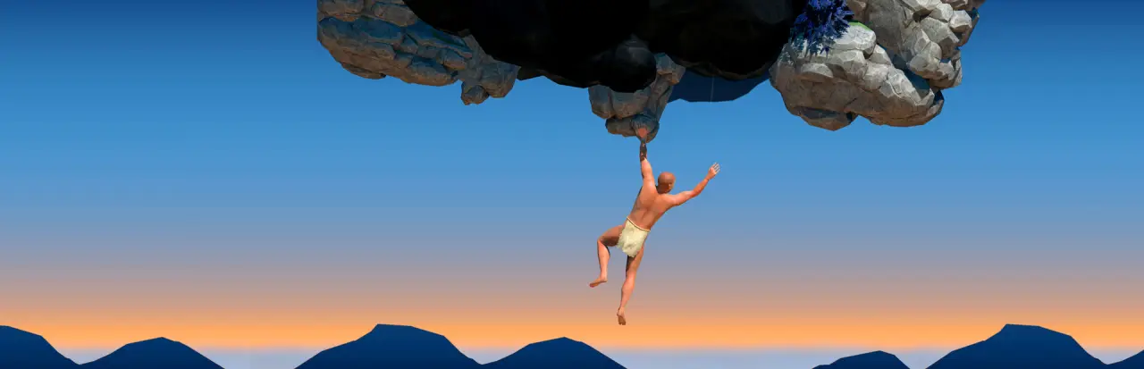 A Difficult Game About Climbing two-handed grip rage climber screenshot