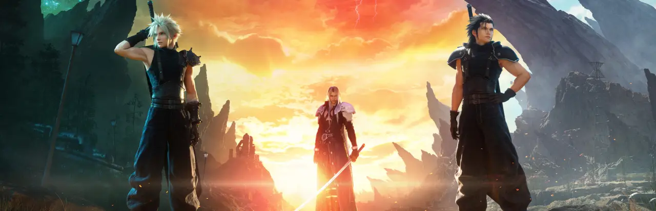 Cloud and party crossing the open wilds in FINAL FANTASY VII REBIRTH