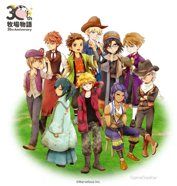 Harvest Moon celebrates its 30th anniversary with a commemorative illustration featuring its iconic characters.