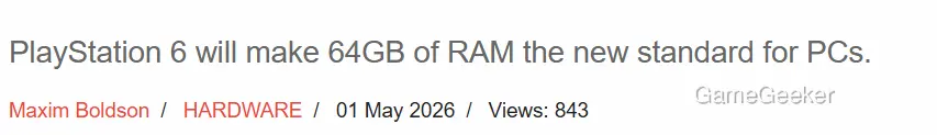 PS6 memory implications for PC gaming