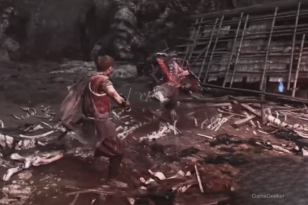 Onimusha: Way of the Sword mud combat scene