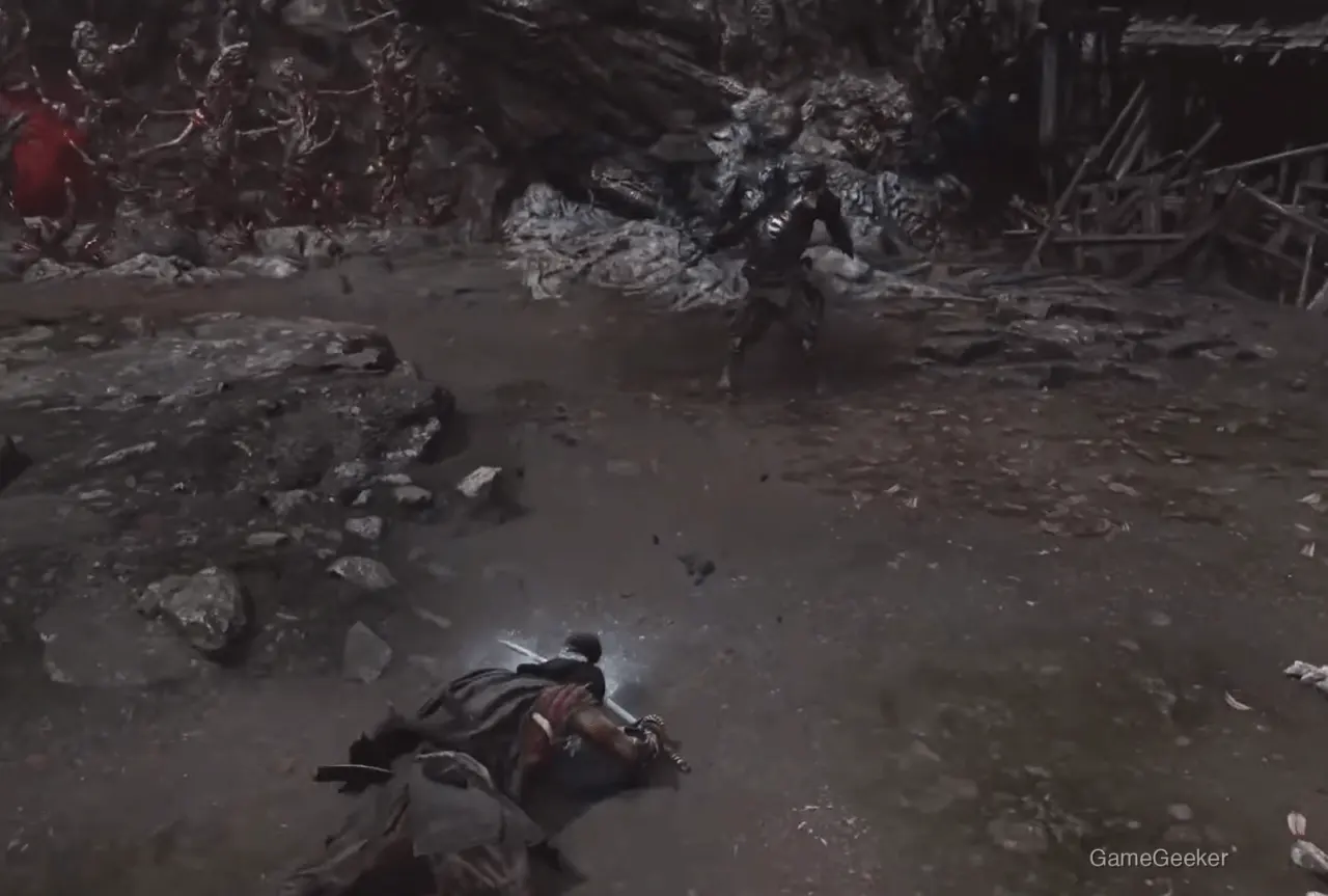 Onimusha: Way of the Sword Dark Cave Battle Scene