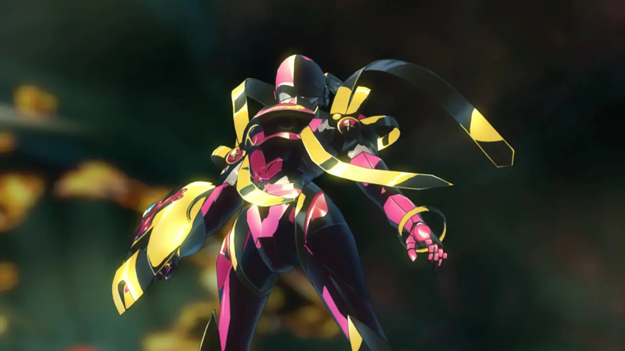 A black Agumon variant erupts a fireball in battle