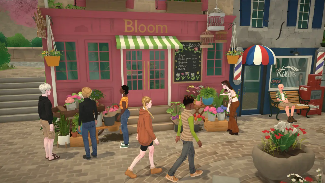 The cozy atmosphere of the town