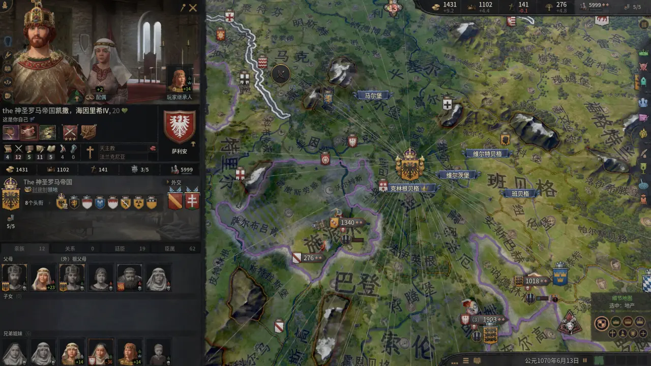 Crusader Kings III starting bookmark map