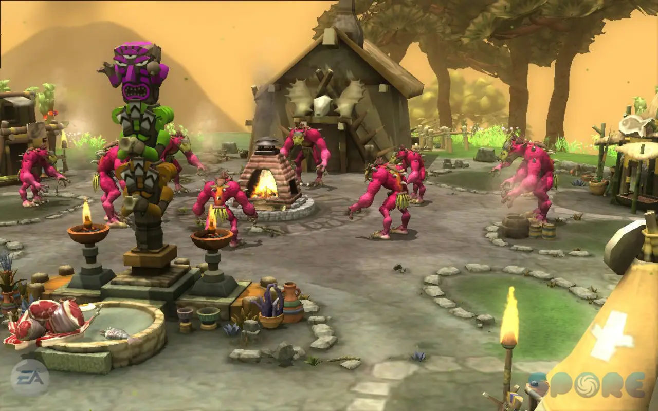 Spore Tribal stage RTS commanding a tribe