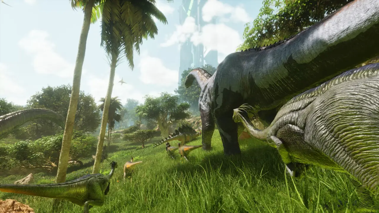 Global illumination across a dusk jungle