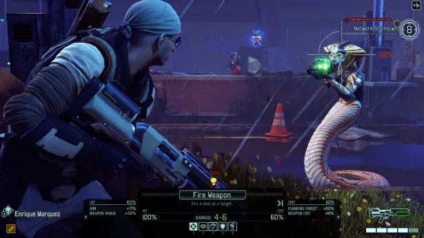 An alien advance bearing down in combat