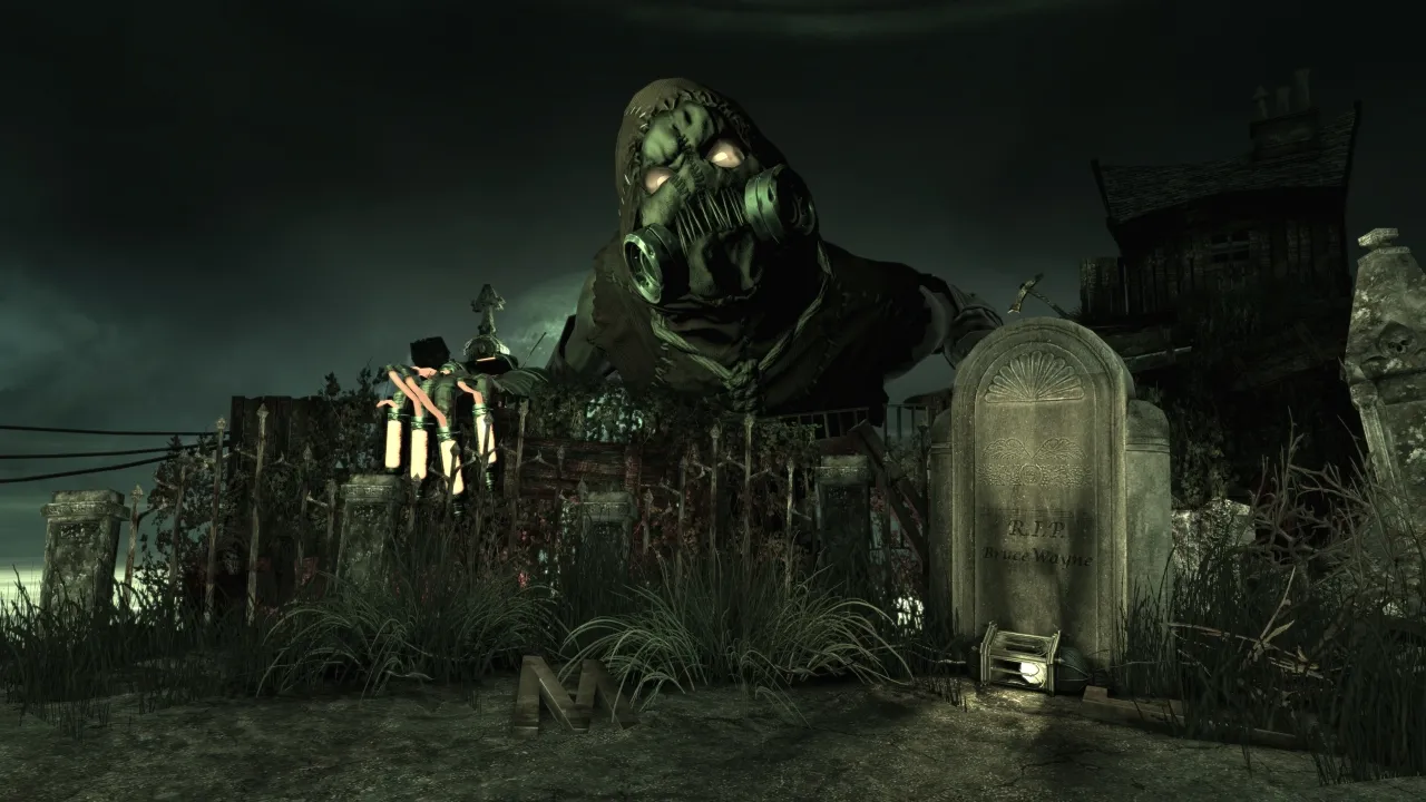 The gothic exterior and silhouette of Arkham Island