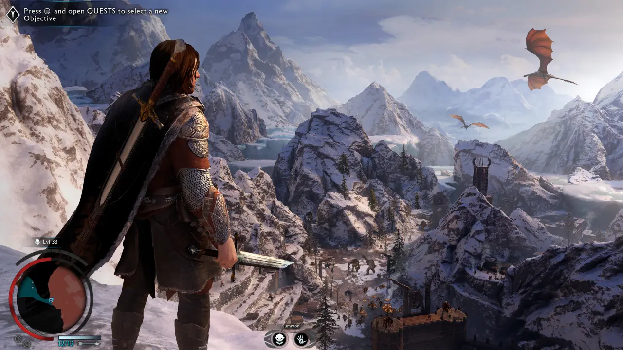 Talion overlooking Mordor