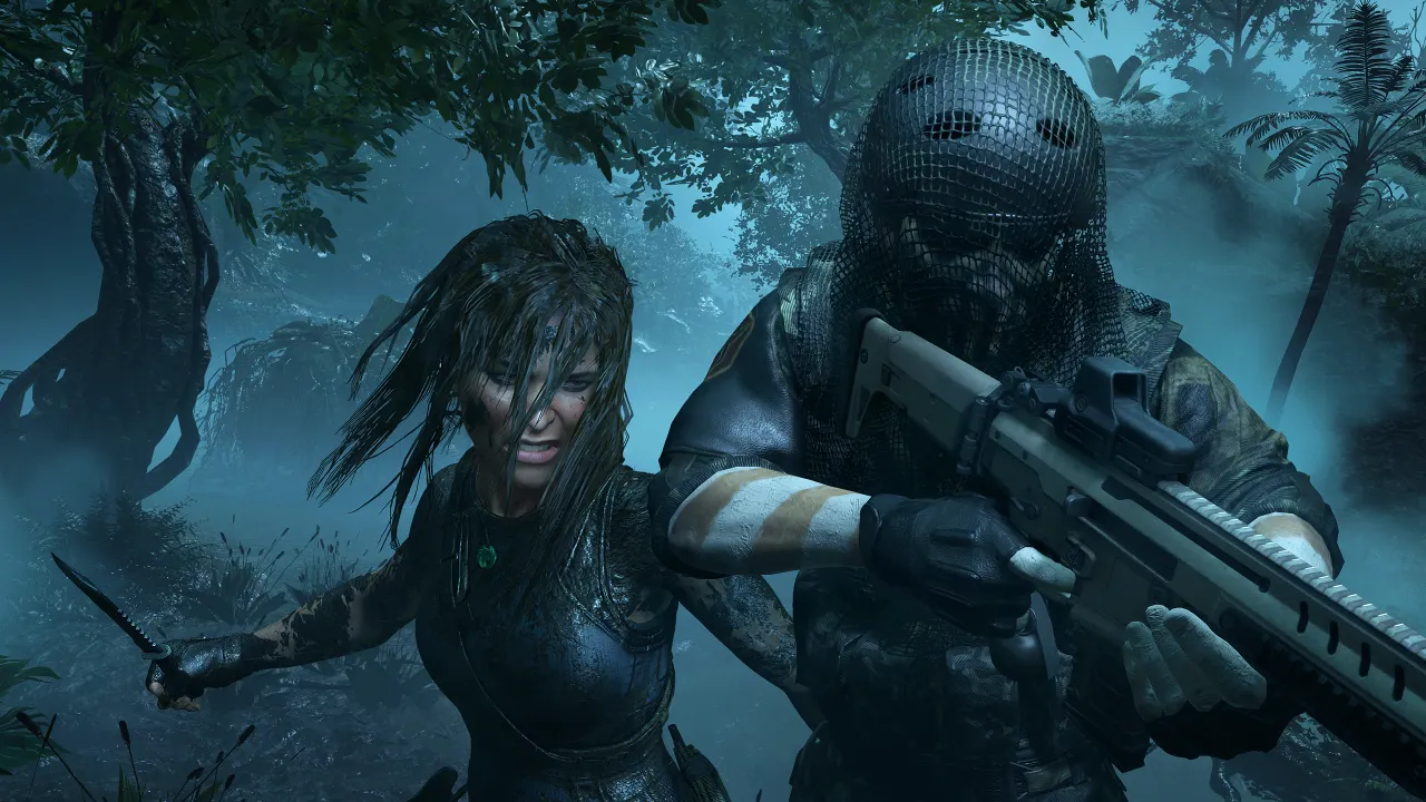 Lara among jungle ruins