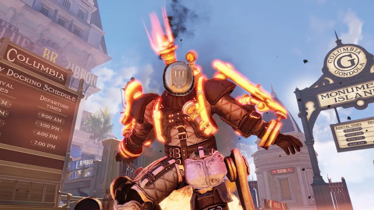 Columbia's steampunk aesthetic