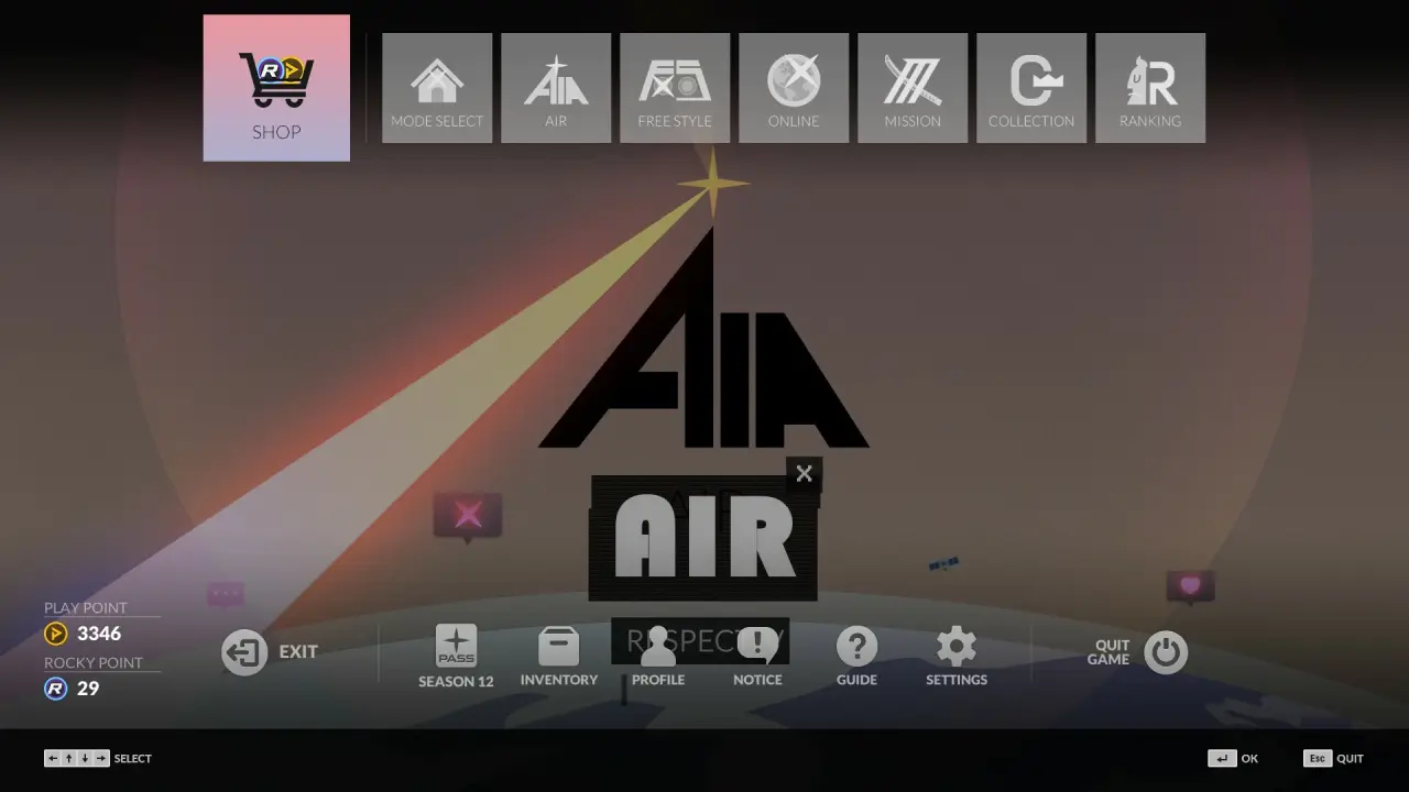 The mode and key-count selection laid out at the start