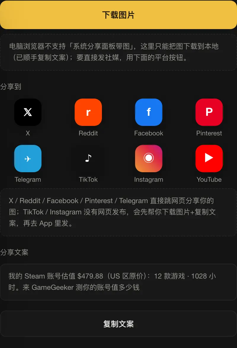 分享游戏库估值卡